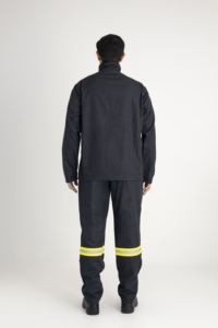 EN ISO 11612 D3 E3 Certificado Protector FR Chaqueta Pantalones Conjunto Cinta reflectante Ropa de seguridad para protección contra salpicaduras de metal fundido - Product Image 3