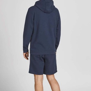 Vente en gros de survêtements à capuche d'hiver personnalisés vierges vêtements de jogging unisexes deux pièces ensemble de sweats à capuche pour hommes shorts coupe-vent respirants - Product Image 2