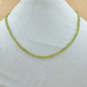 Natural Green <b>Peridot</b> Faceted Gemstone Beads <b>Necklace</b> For SemiPrecious Jewelry From Manufacturer Buy - Product Image 1