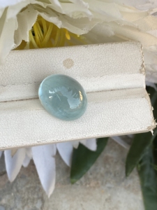 Amazing Natural Top Color Aquamarine Ovale Forme Cabochons Stone With Good Lustre Loose Gemstone For Making Jewelry 13.91 Carat - Product Image 4