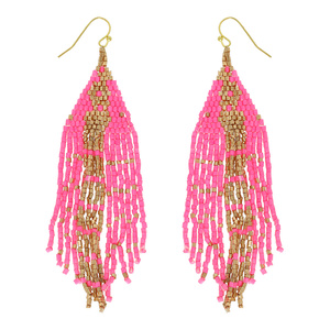 ต่างหูที่เป็นเอกลักษณ์สำหรับผู้หญิงทำด้วยลูกปัดแก้ว100เปอร์เซ็นต์ดีไซน์ลูกปัดสวยงามน้ำหนักเบาใส่สบายคุณภาพสูง - Product Image 6