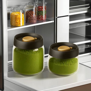 Vacare RTS Ensemble de bocaux de stockage de boissons en verre borosilicate avec conservation de la fraîcheur pour la cuisine - Product Image 1