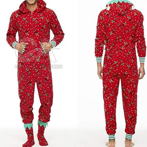 Stylish <b>Christmas</b> Hooded Romper <b>Pajama</b> Set Wholesale Elegant Holiday Designs Premium <b>Christmas</b> Hooded Romper <b>Pajama</b> Set - Product Image 2