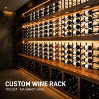 Support mural pour 3 bouteilles de vin, présentoir personnalisé pour cave à vin, hôtel, restaurant, projet de présentation