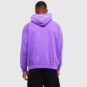 Sudadera con Capucha Estilo Acid Wash al por Mayor, el Mejor Proveedor, Sudadera Térmica Lisa de Color Sólido para Hombre / Sudadera con Capucha Estilo Acid Wash Personalizada de Moda Urbana para Hombre - Product Image 6