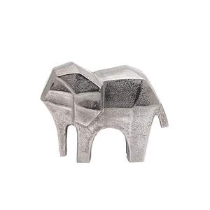 Éléphant finition argentée Design unique Sculpture de bureau de table en métal pour la maison, le bureau ou l'hôtel à usage décoratif Grossiste et - Product Image 4