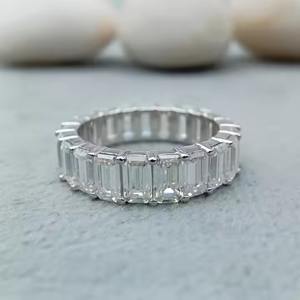 925 Plata 100% Satisfacción Garantizada Fancy Solitaire VVS Moissanite Gold 10K/14K/18K Anillo de Bodas de compromiso de moda - Product Image 1