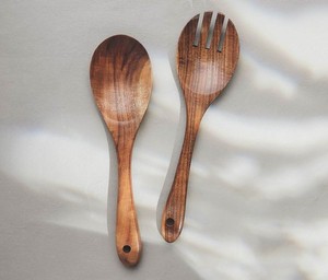 Handmade Natural Walnut Wood Eco-Friendly <b>Modern</b> Cutlery Set Fork and Spoon Dinnerware for Wedding Party Durable Kitchenware - Product Image 2