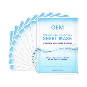 Masker Wajah kolagen dengan asam Hyaluronic, Vitamin C, peptida, lidah buaya, hidrasi pencerah instan - Product Image 1