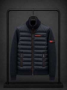 Blouson matelassé hybride de luxe pour homme – Manteau bomber d'hiver thermique premium avec fermeture éclair quart de tour, imperméable et décontracté pour l'extérieur - Product Image 3