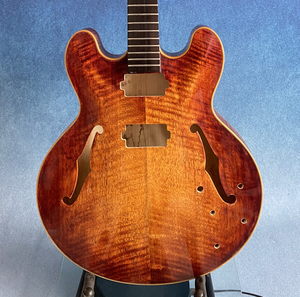 Composants et kits de guitare jazz archtop <span class=keywords><strong>ES335</strong></span> artisanale pour luthier, corps creux, avec manche en érable, touche en ébène et table en épicéa - Product Image 1