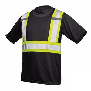 Custom High Visibility Reflective Safety t <b>Shirt</b> with <b>Short</b> <b>Sleeves</b> for <b>Men</b> Construction Hi Viz Work <b>Shirts</b> with Pocket T-<b>shirts</b> - Product Image 4