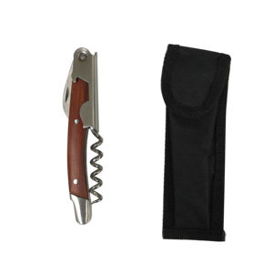 Professional Metal <b>Wine</b> & Beer Bottle Opener Built-In Foil Cutter Key Tool Corkscrew & Cap Remover Taiwan Origin Model 10007A - Product Image 2