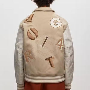 Chaqueta Letterman elegante para hombre de gran calidad, diseño único con cuello levantado, accesorio de alta moda - Product Image 6