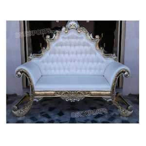 โซฟาอิตาลีสีแดงทองออกแบบโดยดีไซเนอร์สำหรับงานแต่งงานแบบดั้งเดิมการต้อนรับเวทีอิตาลีเลิฟสเตจสำหรับเจ้าสาว - Product Image 4