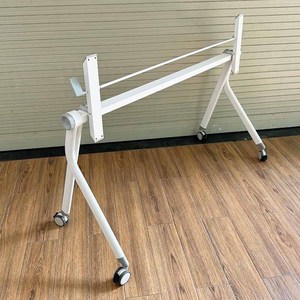 Minimally Designed <b>Foldable</b> Office Furniture <b>Table</b> <b>Legs</b> with Wheels - Product Image 5