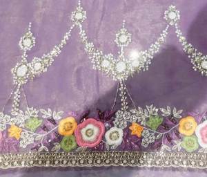 Organza de créateur moderne non cousu brodé à la main Tenue de fête indienne pakistanaise Costumes pour femmes Style traditionnel avant-gardiste - Product Image 2