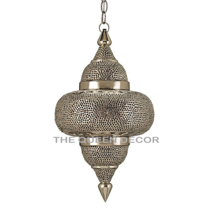 Handmade Iron Metal Round Shape Grey Finish Moroccan <b>Chandeliers</b> Lamp Modern Fancy Fixture Customized Wall Hanging - Product Image 6