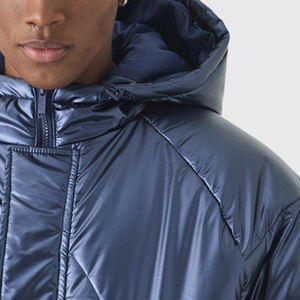 Veste d'hiver bouffante pour hommes de haute qualité en gros Logo personnalisé Broderie à manches longues Denim respirant col montant - Product Image 6