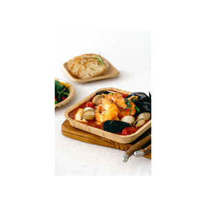 BELLESOME Best-Selling Square M Plaque en tissu en bois Matériau en papier écologique pour une utilisation en cuisine Design innovant inspiré de la Corée - Product Image 1