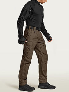 Nouveaux pantalons cargo de gros de haute qualité, taille élastique, spandex, polyester, uni, teint en couleur, logo personnalisé pour hommes - Product Image 4