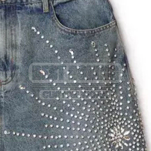 Made Pakistan prix de gros strass Shorts Fitness Wear strass Shorts pour la vente en ligne - Product Image 6