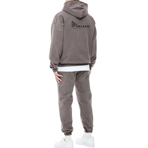 Men Women Oversized Tracksuit Set Hoodie and Pants Loose Fit Cotton Blend Casual Sportswear - Product Image 2