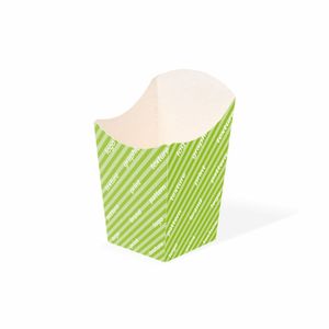 Panier d'emballage en papier pour aliments frits en polyéthylène Mod. Frites CEST 9x9x12 cm - Product Image 1