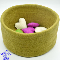 Paniers de rangement en feutre multi-usages de haute qualité, faits à la main, 100% laine naturelle, écologiques, taille et couleur personnalisables