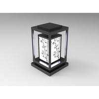 DNT.002.02 Lampe solaire LED de jardin haut de gamme 30W RGBW, corps en aluminium, lumière blanc chaud, contrôle par capteur, durée de vie de 50000 heures, certifiée