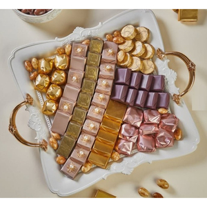 Plateau de service en chocolat écologique fait à la main plateau de présentation de desserts de restauration d'hôtel porte-bonbons pour bonbons affichage de bonbons - Product Image 2