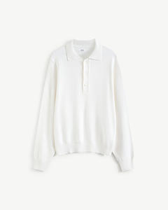 Camisa de punto de rayón y algodón transpirable de manga larga para hombre, de corte holgado con logo en la espalda, de Routine Vietnam - Product Image 5