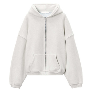 Sudaderas con cremallera personalizadas para hombre, Sudadera con capucha de talla grande Boxy Fit con hombros caídos y cremallera, sudaderas con capucha con cremallera gruesa de gran tamaño, sudaderas con cremallera Unisex - Product Image 2