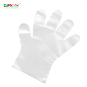 Transparent Disposable PE Gloves Kitchen Usage Plastic Gloves Wholesale Vietnam Supplier Haplast Manufacturer