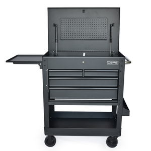 รถเข็นอเนกประสงค์ 84 ซม. - 4 ลิ้นชัก คุณภาพดี เคลือบสีฝุ่น กล่องเครื่องมือเหล็กแบบมีล้อ สำหรับช่างซ่อมในอุตสาหกรรมและโรงรถ - Product Image 1