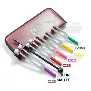 ชุดส้อมเสียงวินิจฉัยระดับมืออาชีพ 6 ชิ้น ทำจากสแตนเลส พร้อมค้อนซิลิโคนกันลื่นแบบมีสีระบุ รุ่น 2026 ขายดี - Product Image 1