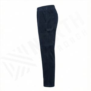 Pantalon cargo en velours côtelé pour homme avec taille élastique et plusieurs poches, coupe décontractée, pantalon décontracté pour tous les jours et les activités de plein air - Product Image 3