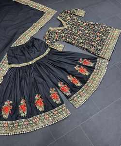 Les femmes indiennes et pakistanaises portent des vêtements pour la boutique du magasin avec le prix de gros Tissus en soie brodés et imprimés Vêtements de festival VêtementVêtement - Product Image 6