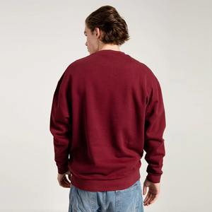 Sweat-shirt en molleton décontracté pour homme pour le printemps, motif uni, broderie de logo personnalisée, teinture unie, méthode de tissage non tissé - Product Image 5