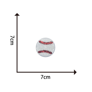Parche Bordado Termoadhesivo de Tela de Lentejuelas Redondas con Diseño de Balón Deportivo para Gorras, Bolsos y Regalos - Product Image 4