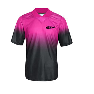 Maillots de football en polyester à séchage rapide en gros, uniformes d'entraînement respirants, vêtements de sport personnalisés à manches courtes, livraison rapide - Product Image 1