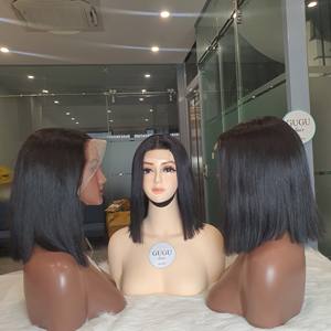 วิกผมบ็อบตรงกระดูกส่วนหน้าลูกไม้ปิดสีธรรมชาติผมมนุษย์เวียดนามขายส่ง2024 - Product Image 2