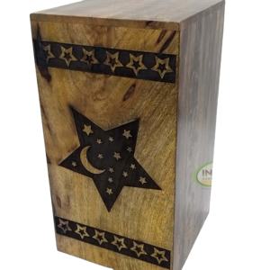 Fournitures funéraires de qualité supérieure Urne funéraire pour adultes Ashes Moon and Star Design Urne funéraire adaptée aux urnes de cimetière - Product Image 1