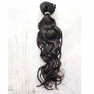 High Quality Natural Wavy 100% Virgin Indian Remy Temple Hair Weft Bundles Aligned Cuticles Human Hair <b>Extensions</b> - Product Image 3
