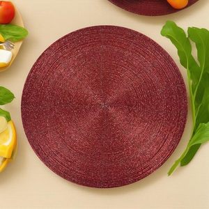 Best Parties Tableware Decorative Red Glass <b>Beaded</b> Rounded <b>Placemat</b> for Parties & Other Functions - Product Image 6