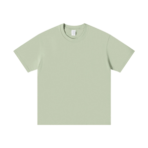 Lujosa Camiseta de cuello redondo de peso pesado hecha de algodón puro, con manga corta y una camiseta relajada para hombres - Product Image 5