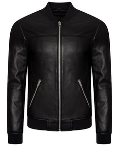 Chaqueta de cuero marrón suave al tacto para hombre hecha con cuero de primera calidad disponible en colores personalizados chaqueta de moda con cierre de cremallera - Product Image 5