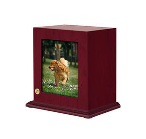 Urnas conmemorativas para mascotas de madera Natural de estilo moderno para gatos y perros con marco de fotos recuerdo de cenizas - Product Image 2
