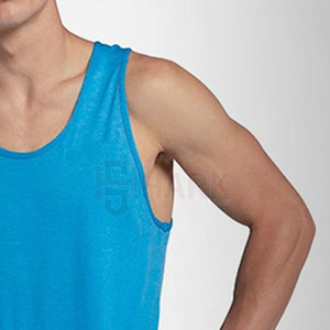 Camiseta Deportiva Personalizada para Hombre, Transpirable, de Algodón/Fibra de Bambú, Ropa de Gimnasio con Estilo Casual de Punto, 240g - Product Image 6