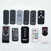 Nuevo estilo 3 9 teclas simple personalizado IR RF control remoto Audio/PC Dispositivo inteligente RC remoto y receptor Control remoto de aleación de aluminio